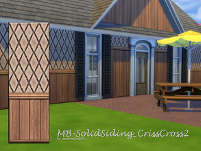 Sims 4 — MB-SolidSiding_CrissCross2 by matomibotaki — MB-SolidSiding_CrissCross2, fplaster wall with criss cross pattern