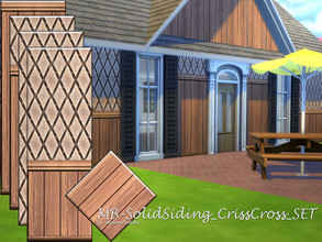 Sims 4 — MB-SolidSiding_CrissCross_SET by matomibotaki — MB-SolidSiding_CrissCross_SET, set with 4 matching walls partly