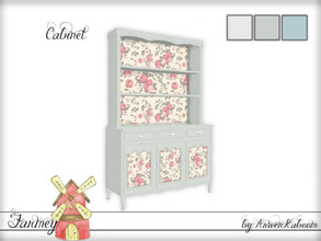 Sims 4 — Farmey - Cabinet by ArwenKaboom — A vintage base game cabinet that comes in three recolors. 