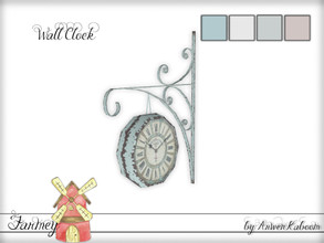 Sims 4 — Farmey - Wall Clock by ArwenKaboom — A base game wall clock that comes in 8 recolors.