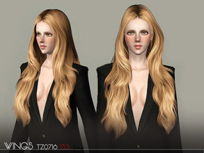 Sims 3 — WINGS HAIR TS3 TZ0716 F by wingssims — S4 conversion All LODs Smooth bone assignment hope you like it