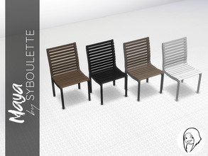 Sims 4 — Maya - Outdoor chair by Syboubou — This a beautiful chair for outdoor use with structure in painted die-cast
