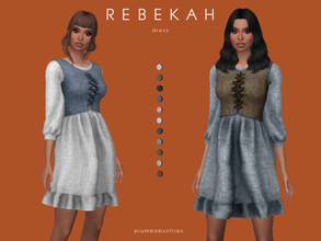 Sims 4 — REBEKAH | dress by Plumbobs_n_Fries — New Mesh Short Dress with Vest HQ Texture Female | Teen - Elders Hot