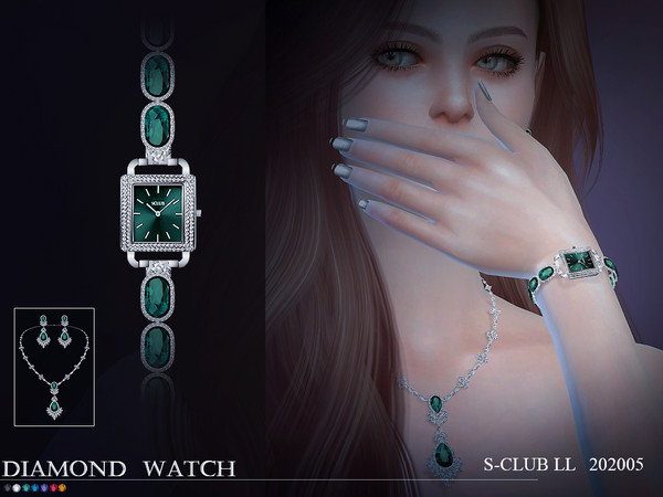 Sims 4 — S-Club LL ts4 watch 202005 by S-Club — Watch hope you like, Red carpet jewelry --containing crowns, earrings,