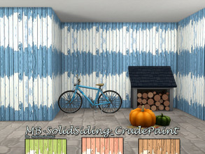 Sims 4 — MB-SolidSiding_CrudePaint by matomibotaki — MB-SolidSiding_CrudePaint, half finished painted paling, comes in 4
