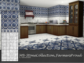 Sims 4 — MB-StoneCollection_FarmersProud by matomibotaki — MB-StoneCollection_FarmersProud, classy tile wall with