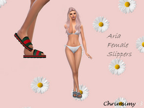 Sims 4 — Aria Slippers by chrimsimy — -female slippers -8 swatches -custom thumbnail -all LODs -hq compatible Hope you