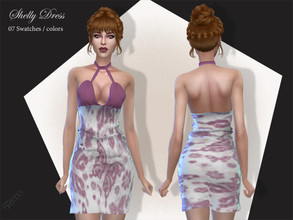 Sims 4 — Shelly Dress by pizazz — NEW MESH included with download Base game 07 colors / swatches HQ - LODS - MAPS