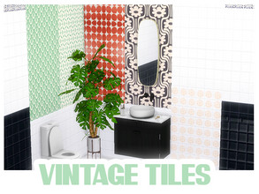 Sims 4 — Vintage Tiles by xxmercury — Vintage Tiles for Sims 4 To enjoy the wallpaper properly in game: + set the details