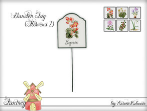 Sims 4 — Farmey - Garden Tag (Flowers 2) by ArwenKaboom — Base game garden tag for some of the flowers in game. 