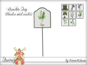 Sims 4 — Farmey - Garden Tag (Herbs and Roots) by ArwenKaboom — base game garden tag for some roots and herbs in game. 