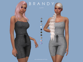 Sims 4 — BRANDY | outfit by Plumbobs_n_Fries — New Mesh Tank Top with Shorts HQ Texture Female | Teen - Elders Hot