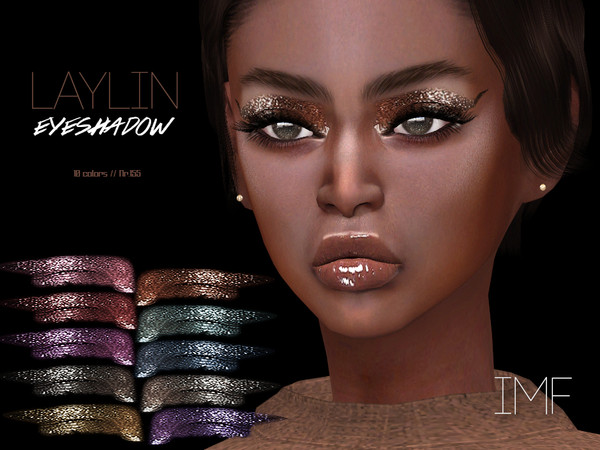 Sims 4 — IMF Laylin Eyeshadow N.155 by IzzieMcFire — Laylin Eyeshadow N.155 contains 10 colors in hq texture. Standalone