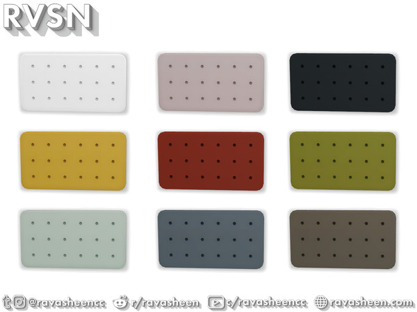 Sims 4 — Peg To Differ 2.0 - Wide Pegboard by RAVASHEEN — The best wall organizer might be the one you design yourself.
