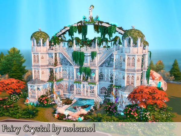 Sims 4 — Fairy Crystal / No CC by nolcanol — Fairy Crystal is an enchanted castle created for magical creatures. The