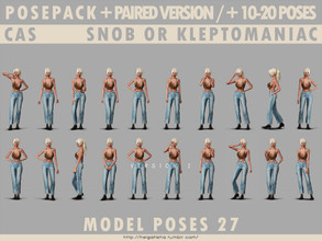 Sims 4 — Model poses 27 Posepack and CAS by HelgaTisha — Pose pack - Including 10-20 poses - All in one - paired pose all