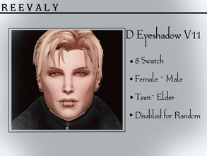 Sims 4 — D Eyeshadow V11 by Reevaly — 8 Swatches. Teen to Elder. For Female and Male Base Game compatible. Please do not
