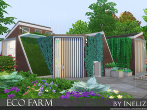 Sims 4 — Eco Farm by Ineliz — Eco Farm is a tiny lot designed for those sims that want to be closer to nature. Garden