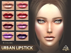Sims 4 — Urban Lipstick by Devirose — Wonderful very shiny colors for lips, elegant and chic. For a glam make-up and with