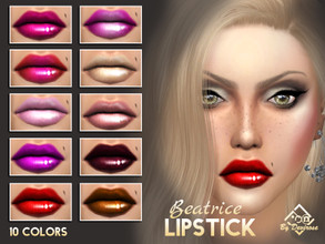 Sims 4 — Beatrice Lipstick by Devirose — Lovely very intense colors for lips, elegant and glamour. For a shiny make-up