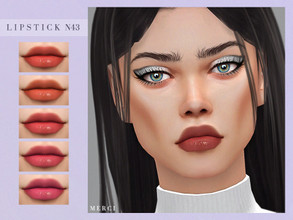 Sims 4 — Lipstick N43 by -Merci- — Lipstick for both gender, teen-elder. Have Fun!