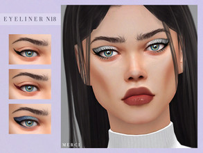 Sims 4 — Eyeliner N18 by -Merci- — Eyeliner for both genders and from teen to elder. Have Fun! 