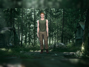 Sims 4 — The Last of Us Part 2 CAS Background by LunaLobaSims — A CAS background of a wallpaper from the game The Last of