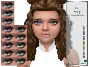 Sims 4 — Eyes Mistivy Heterochromia by MahoCreations — basegame in facedetail acne teen to elder female / male 13 colors
