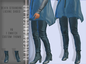 Sims 4 — Death Stranding Lockne Shoes by PlayersWonderland — _HQ _Custom thumbnail _1 Swatch