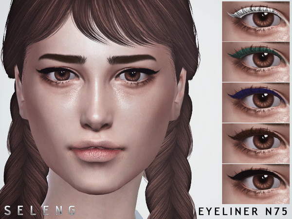Sims 4 — Eyeliner N75 by Seleng — Female Teen to Elder 6 swatches Custom Thumbnail HQ compatible The picture was taken
