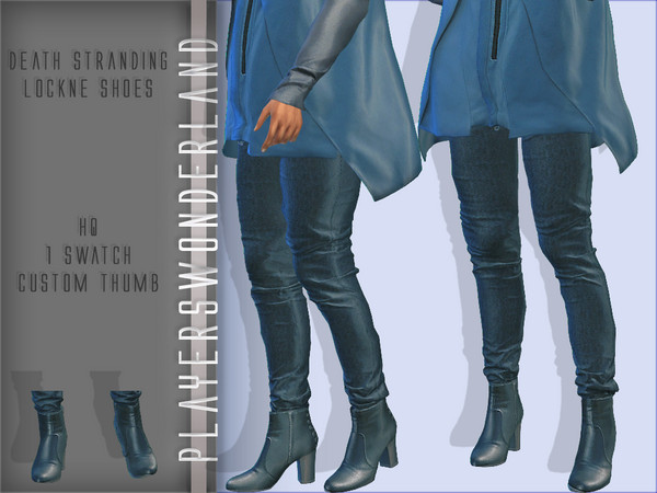 Sims 4 — Death Stranding Lockne Shoes by PlayersWonderland — _HQ _Custom thumbnail _1 Swatch