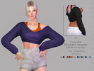 Sims 4 — Crop Off Shoulder Sweater (Acc) by DarkNighTt — Crop Off Shoulder Sweater (Acc) Have 15 colors. New Mesh. HQ mod