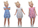 Sims 4 — Two Piece Dress for Toddler Girls 02 - SP Toddler needed by Little_Things — Two piece dress with flower print