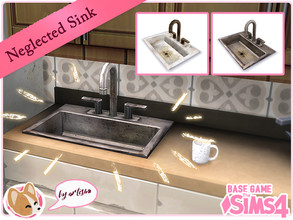 Sims 4 — Neglected Sink by Artesim — You may have found everything but the kitchen sink on the side of the road for your
