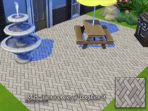 Sims 4 — MB-Terrace_Plaster4 by matomibotaki — MB-Terrace_Plaster4, an absolute necessity for a neat terrace or sidewalk.