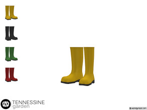 Sims 4 — Tennessine Gardening Boots by wondymoon — - Tennessine Greenhouse - Gardening Boots - Wondymoon|TSR -