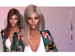 Sims 4 — Nightcrawler-Alexandra (HAIR) by Nightcrawler_Sims — NEW HAIR MESH T/E Smooth bone assignment All lods 22colors