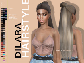 Sims 4 — LeahLillith Dilara Hairstyle by Leah_Lillith — Dilara Hairstyle All LODs Smooth bones Custom CAS thumbnail Works