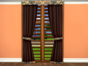 Sims 4 — Out Of Africa Curtains recolour by seimar8 — Base Game curtain recolour. Part of my Out Of Africa Set.