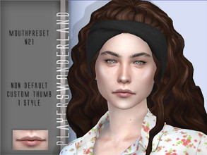 Sims 4 — Mouthpreset N21 by PlayersWonderland — Custom thumbnail Non default You can find it by clicking on the mouth of