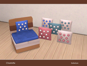 Sims 4 — Charlotte. Armchair Pillow by soloriya — Armchair pillow with pompons. Part of Charlotte set. 6 color
