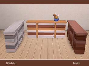Sims 4 — Charlotte. Hallway Table by soloriya — Wooden hallway table. Part of Charlotte set. 3 color variations.