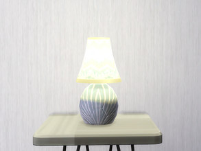 Sims 4 — Beachy Vibes Table Lamp by seimar8 — Base Game table lamp recolour. Comes in two swatch patterns. Part of my