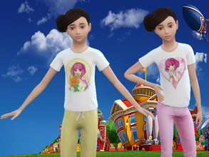 Sims 4 — Lazytown Stephanie shirts by Arisha_214 — Cute shirts for girls :)