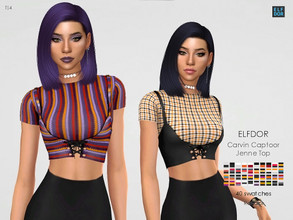 Sims 4 — Carvin Captoor Jenne Top RC by Elfdor — Its a standalone recolor of Carvin Captoor top and you will need the