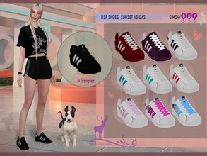 Sims 4 — DSF SHOES SUNSET ADIDAS by DanSimsFantasy — Enjoy this summer with these soft sports shoes. You have 24 samples.
