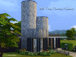 Sims 4 — MB-The_Three_Pillars by matomibotaki — Modern bungalow type family home with comfy and luxury details: Stylish