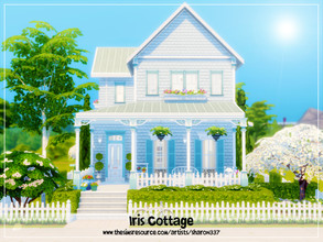 Sims 4 — Iris Cottage - Nocc by sharon337 — 30 x 20 lot. Value $100,246 2 Bedroom 2 Bathroom Living Room Kitchen Laundry