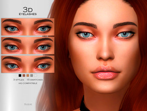 Sims 4 — 3D Eyelashes by Suzue — -New Mesh (Suzue) -15 Swatches -For Female and Male (Teen to Elder) -Glasses Category