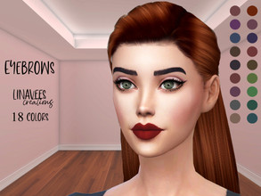 Sims 4 — Eyebrows Vol.1 by linavees — 18 colors Custom thumbnail Base game compatible Happy simming!